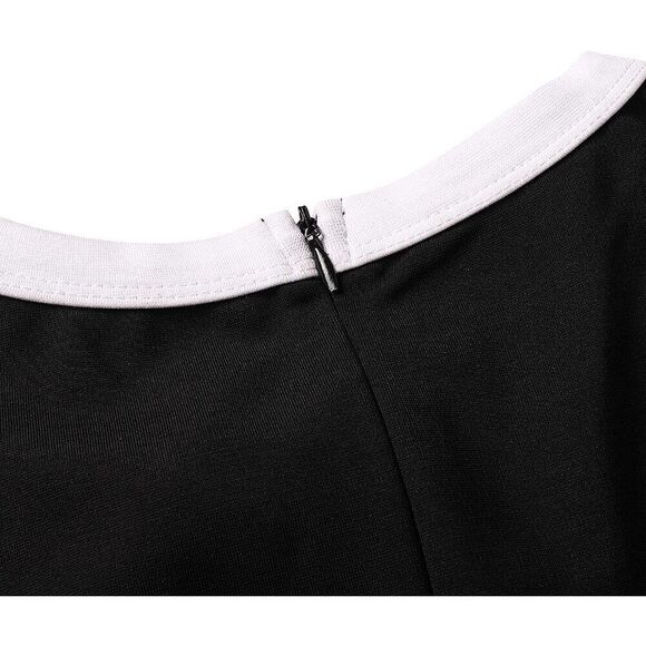 NWT Retro Vintage Pinup 1940s 1950s Classy Elegant Modest Button Bow Dress L - Picture 4 of 13